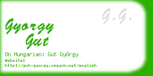 gyorgy gut business card
