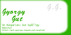 gyorgy gut business card